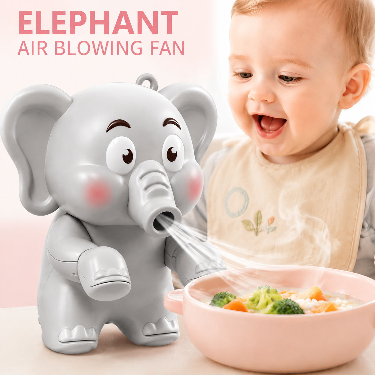 Baby Food Weaning - مروحة تبريد كهربائية على شكل فيل