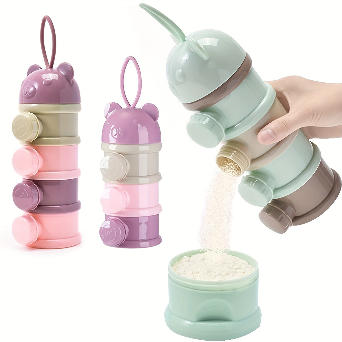 Formula Dispenser Portable - حاوية مسحوق حليب الأطفال ذات سعة