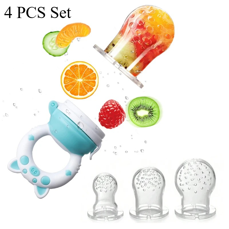 Baby Food Feeder - 4 قطع/مجموعة مغذيات فواكه وخضروات من