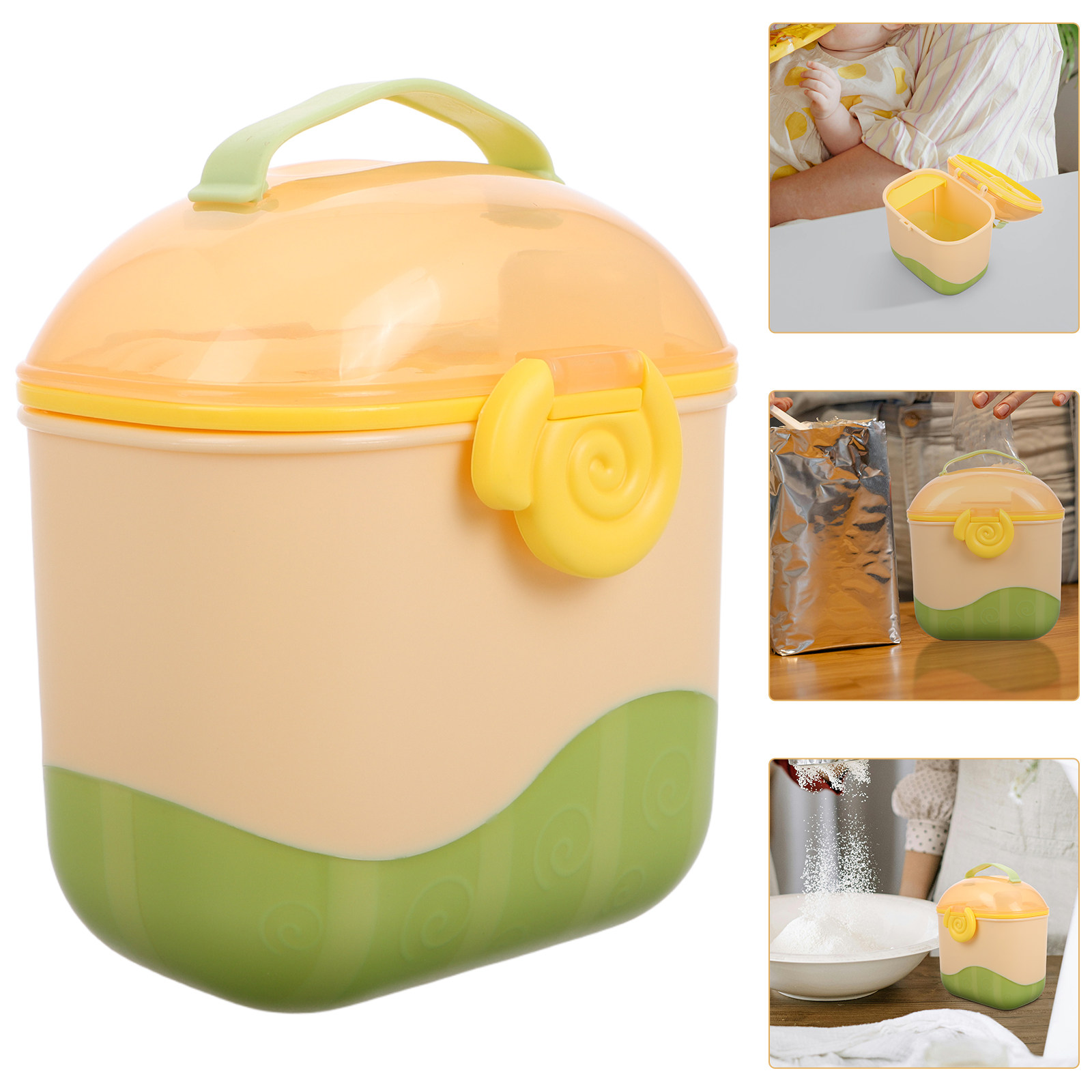 Formula Dispenser Portable - حاوية متعددة الأقسام لحفظ حليب الأطفال