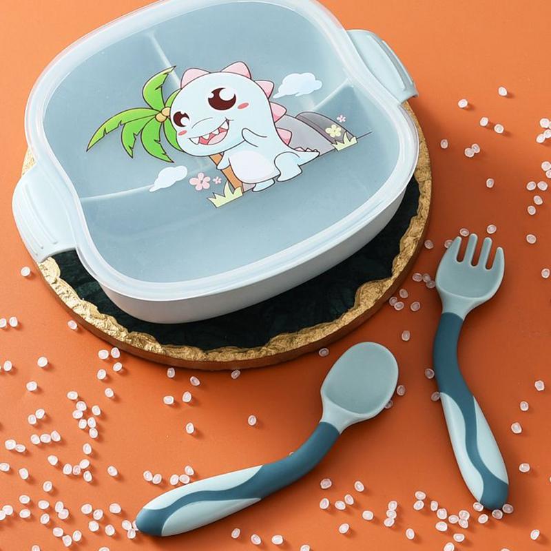 Baby Food Weaning - طفل شوكة وملعقة سيليكون ملعقة للتغذية