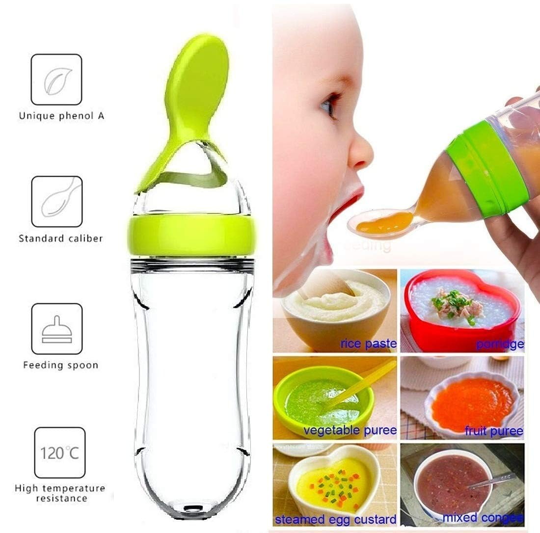 الضغط على زجاجة تستخدم في الرض - مراجعة Baby Food Category وسعره