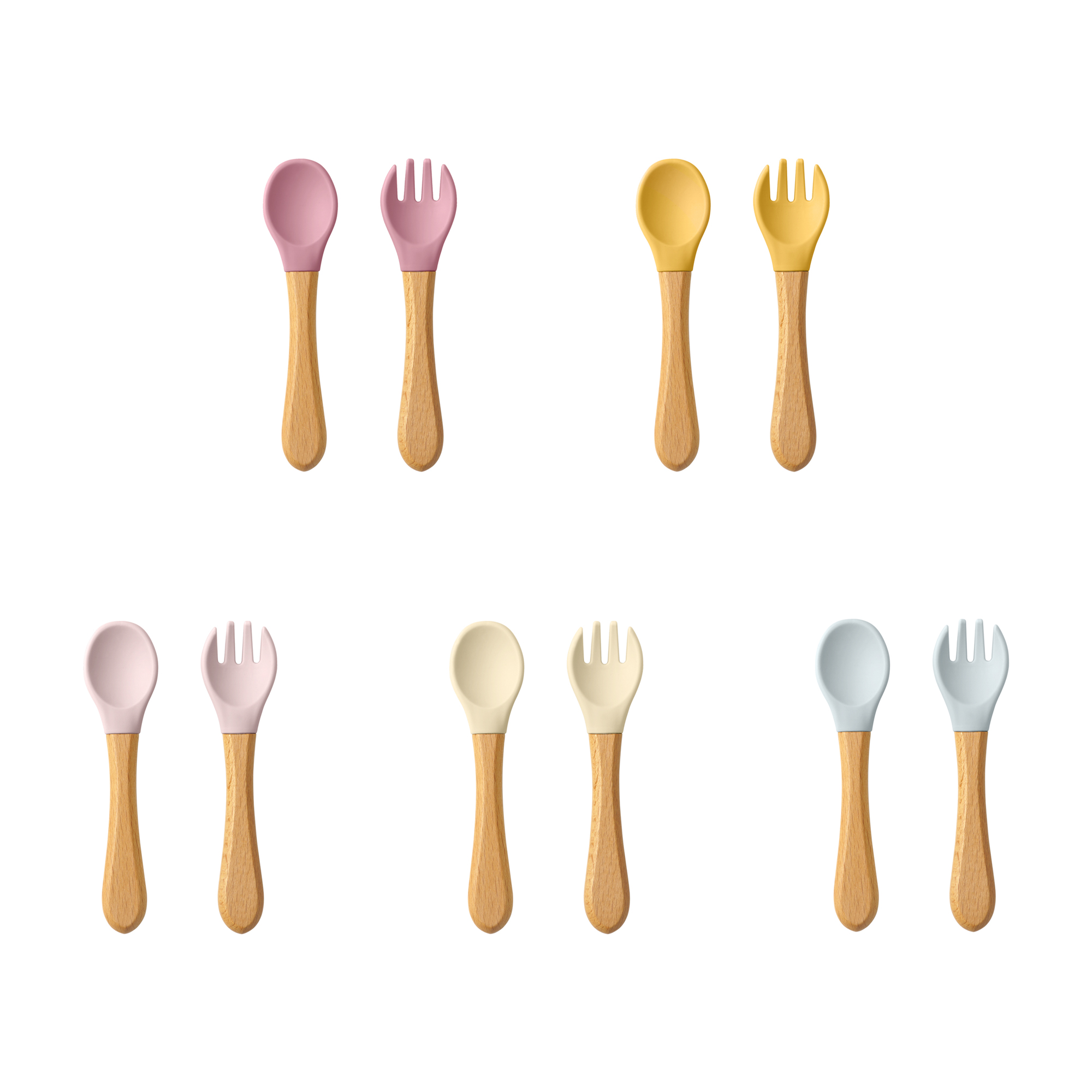 2 قطعة ملاعق تعلم الطفل أواني  - مراجعة Baby Food Utensil وسعره