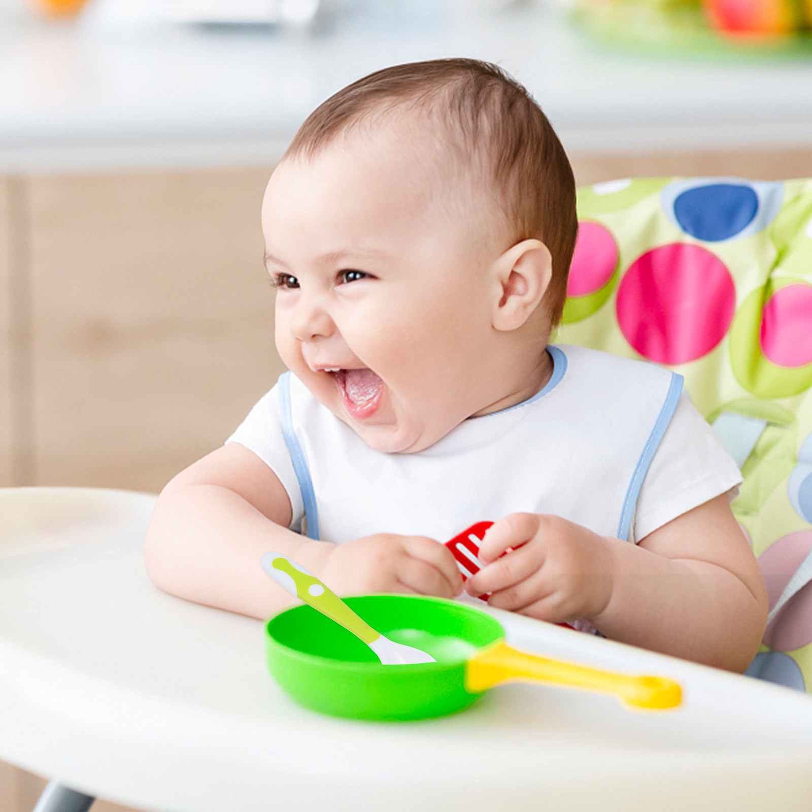 مجموعة واحدة من ملاعق وشوك الأ - مراجعة Baby Food Utensil وسعره
