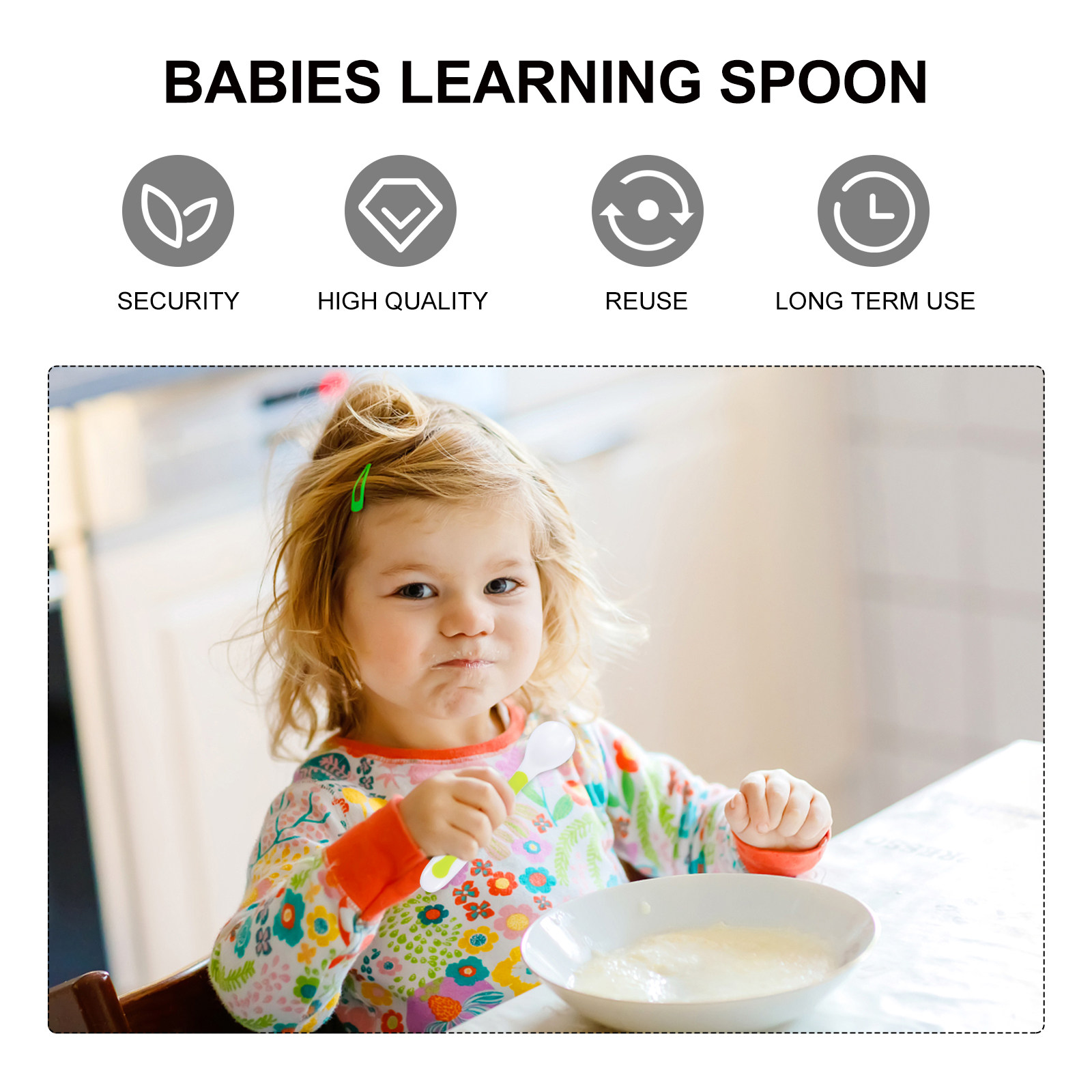 مجموعة واحدة من ملاعق وشوك الأ - مراجعة Baby Food Utensil وسعره